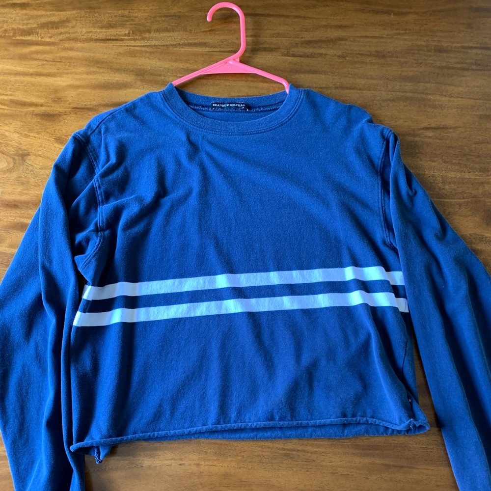 brandy melville blue crew neck